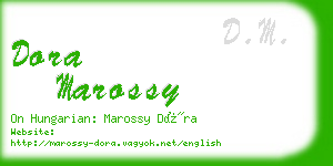 dora marossy business card